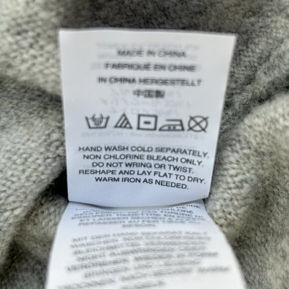 Madewell Wrap V-Neck Sweater in Coziest Yarn Gray Merino Wool Alpaca Size Medium - Picture 9 of 9